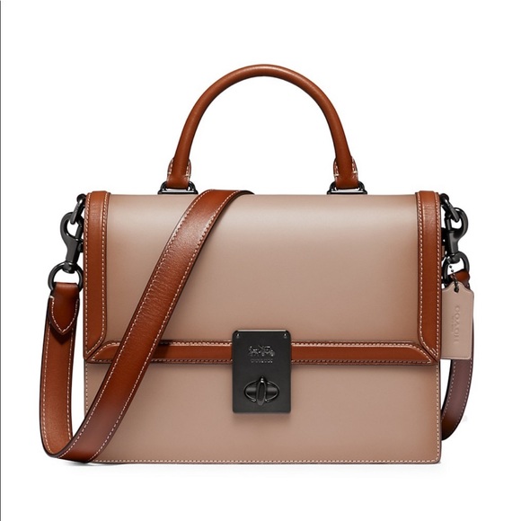 Coach Hutton Colorblock top handle bag - Picture 1 of 6